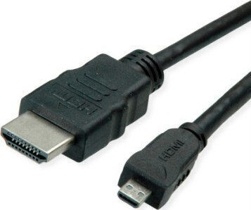 Roline Cable HDMI male - micro HDMI male 2m Πράσινο
