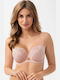 Beige Minimizer Сутиен без подложка с Банели