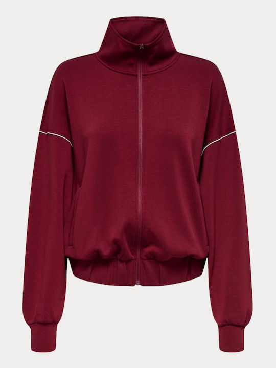 Only Mila Long Women's Sweatshirt Jacket Cabernet