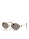 Miu Miu Unisex Sunglasses with Gold Metal Frame and Gray Lens MU 52YS ZVN80Q