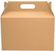 Kraft Disposable Food Paper Box Kraft 26.5x12.8x18cm 150pcs