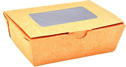 Kraft Disposable Food Paper Box Kraft 20.4x14.2x6cm 34pcs
