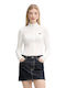 Women's Knitted Cardigan with Zipper White