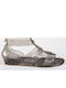 Women's Flat Sandals in Gray Color