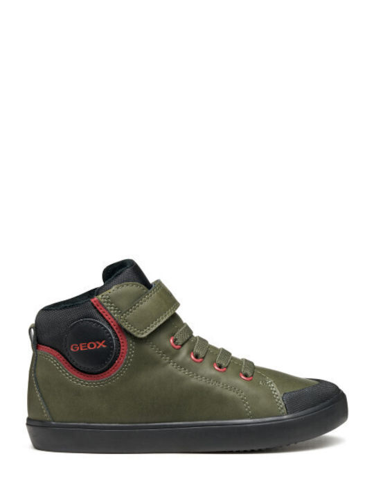 Geox Gisli Kids Boots with Velcro Green