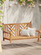 Wooden Swing Brown L114xW60xH64cm