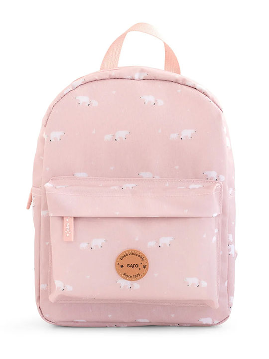 Saro Kindergarten School Bag Polar Bear Pink 29x21x9cm 75008