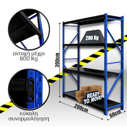 Dexion Regal 200x60x200cm mit 4 Regalen Gesamtb...