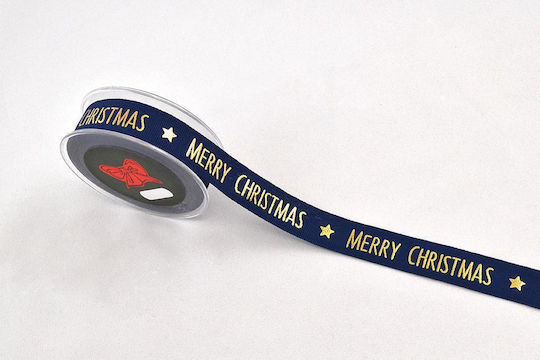 Лента Merry Christmas Синьо-Златисто 2.5 Х 9 М Синьо-Златисто