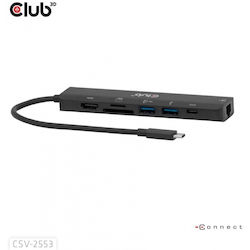 Club3D USB-C Docking Station με HDMI 4K PD Ethernet (CSV-2553)