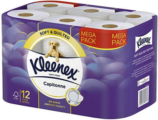 Kleenex Capitonne Hârtie Igienică 12 Rulouri