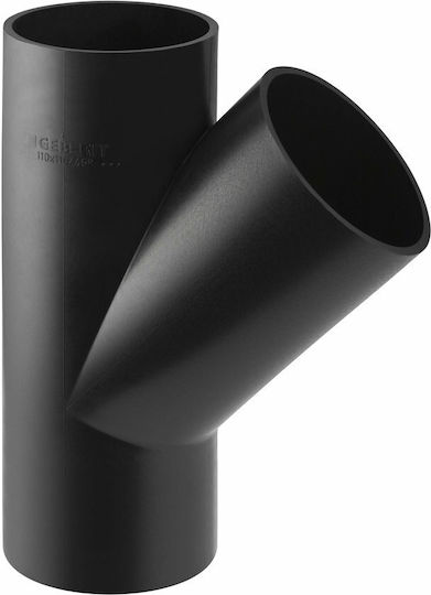 Pehd 125x63/45 Cot În Unghi Negru Culoare Hdpe Drenaj