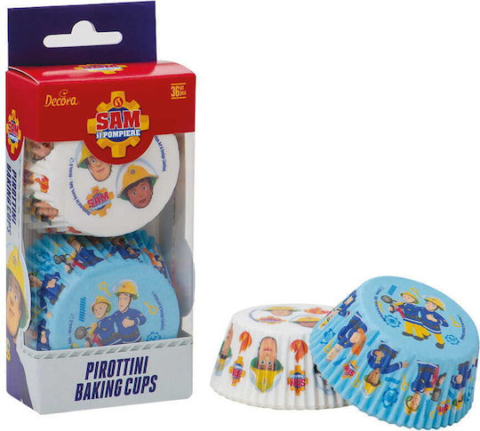 Decora Fireman Sam Muffin Liners 50x32mm 36 Pieces