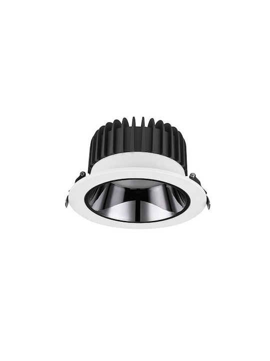 Led Downlight Elmark 92ts0940/whe 9w 240v 765lm Emergency Unit Protection Ip44 Black White