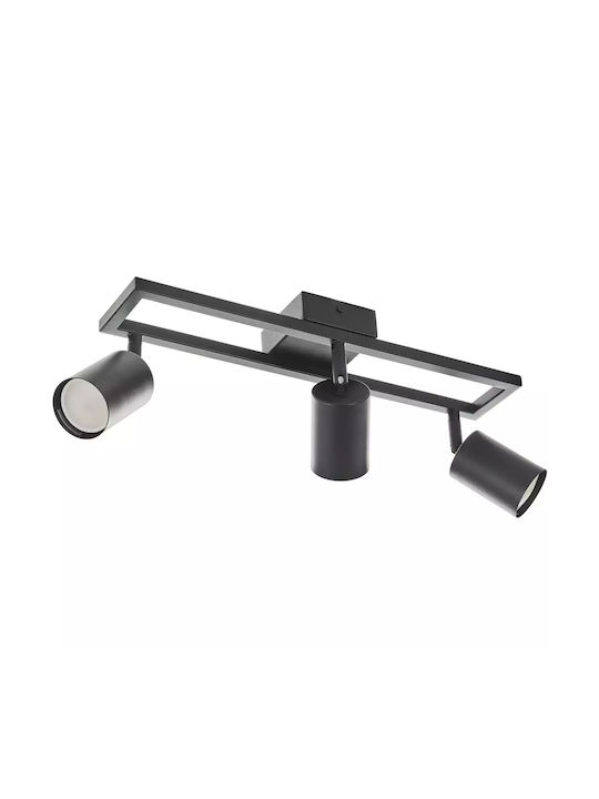 Dreifach Spot mit Fassung GU10 in Schwarz Farbe