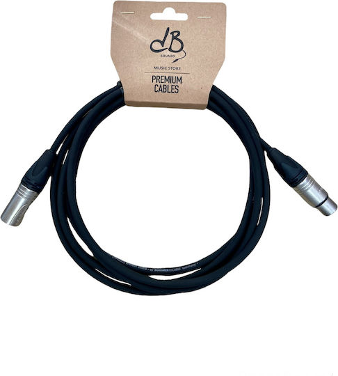 DB Kabel XLR-Stecker - XLR-Buchse Schwarz 2m 520999765311