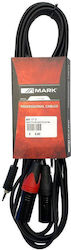Mark XLR male / 2 x XLR male - 3.5mm male 3m XLR-3 Mark XLR male / 2 x XLR male - 3.5mm male 3m XLR-3