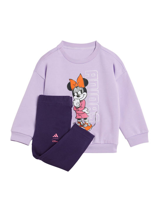 adidas Kids Set With Purple Leggings 2 Pieces