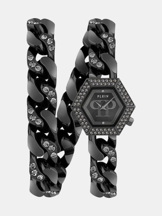 Philipp Plein Hexagon Groumette Ρολόι Μπαταρίας με Μεταλλικό Μπρασελέ Philipp Plein Hexagon Groumette Ρολόι Μπαταρίας με Μεταλλικό Μπρασελέ