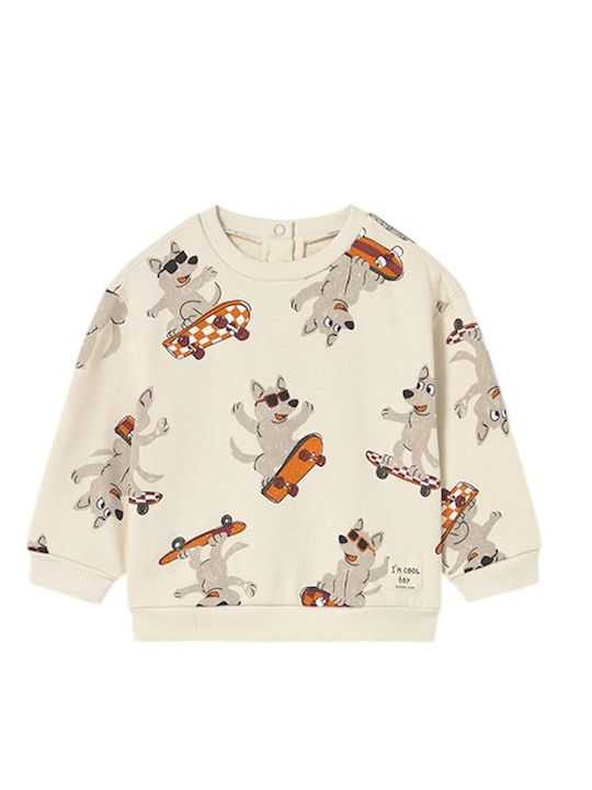 Mayoral Kids Sweatshirt Dark Beige