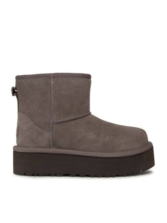 Ugg Australia Classic Mini Leather Kids Boots Gray 1143700K-RYK