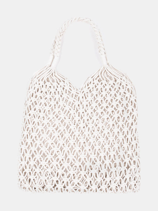 Handmade Macrame White Bag