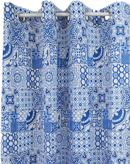 Decocraft Vorhang mit Grommets Blau 140x260cm