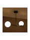 GloboStar Globus Pendant Light Black Ball with Socket E27 65x15x23cm