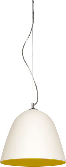 Gallis Glamour Pendant Light White with Socket E27 30x30cm