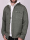 Long-sleeved Shirt in Wide Line Khaki
