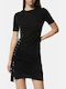 Mini Dress with Ruffle Black