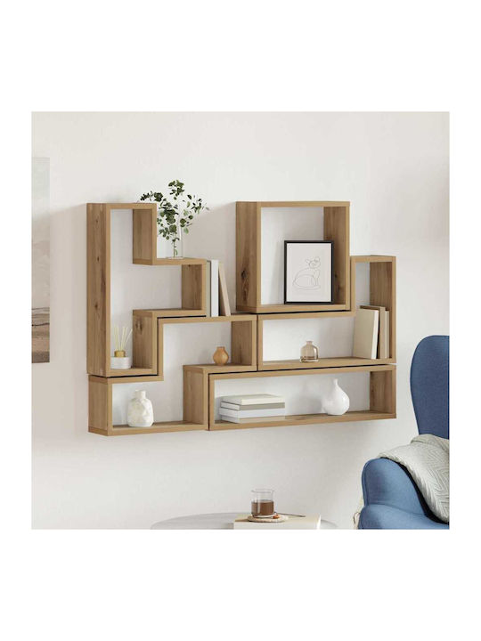 Regal Wand Würfel Artisan Oak 96x12x64cm