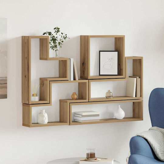 Cube Shelf Artisan Oak 96x12x64cm