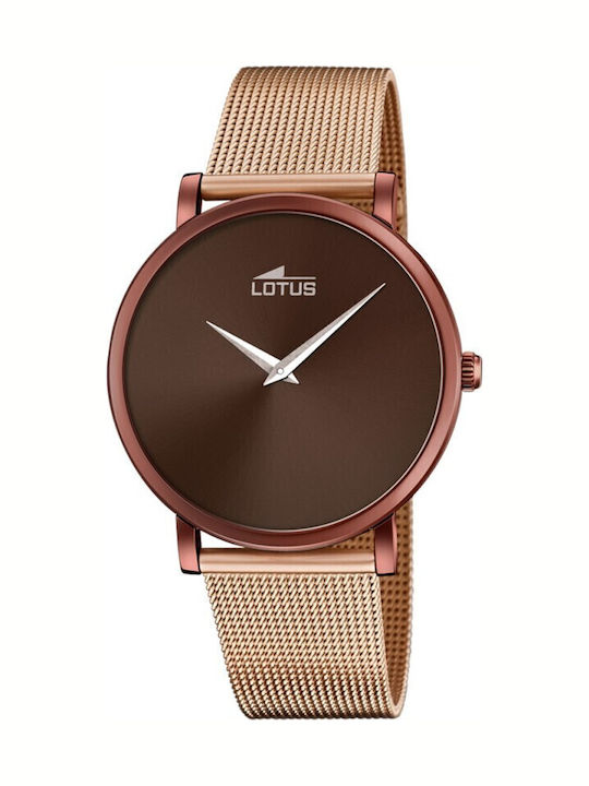 Lotus Watches Women's Watch with Pink Gold Metal Bracelet