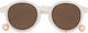 Olivio & Co Oval Kids White Sunglasses For 5-12 Years