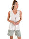Happy Family Summer Women's Pyjama Set Beige