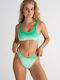 Topuri De Bikini Sutien Sport Cu Burete Verde