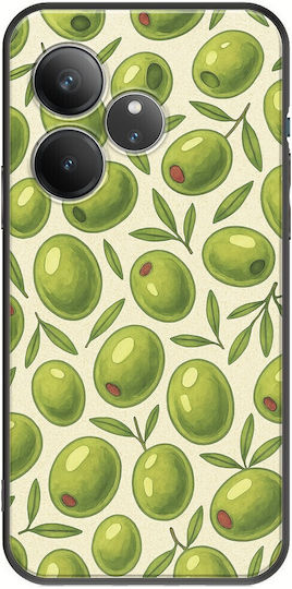 Olive Vibes Realme GT 6 5G Schwarze TPU Mehrfarbige Silikon Handyhüllen