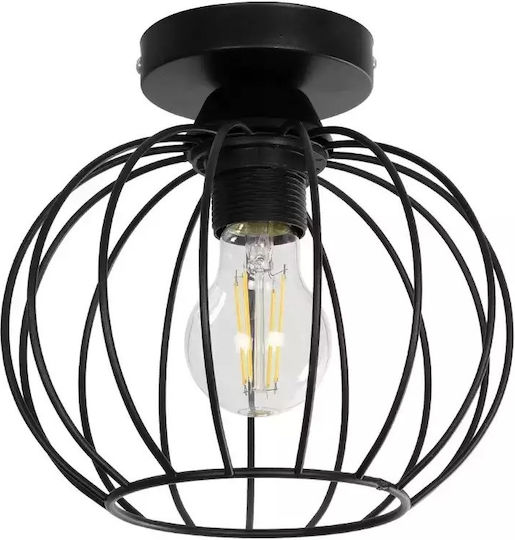 GloboStar Bituin Deckenleuchte 21cm Schwarz mit Fassung E27