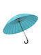 Automatic Umbrella with Walking Stick Light Blue