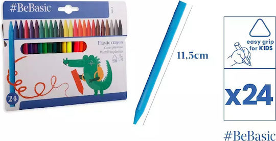 Λαδοπαστέλ Oil Pastel 24 Χρωμάτων Bebasic S042