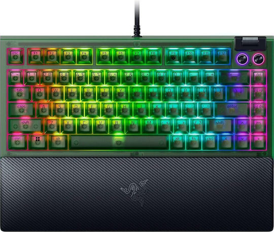 Razer BlackWidow V4 Gaming Mechanische Tastatur 75% mit Razer Orange Schaltern und RGB-Beleuchtung (Englisch US) Phantom Green Edition