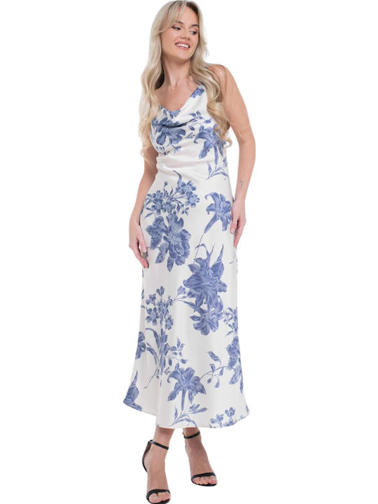 Guess Summer Midi Evening Satin Floral Dress