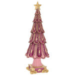 Christmas Decorative Plastic Tree 36.5cm Pink Star
