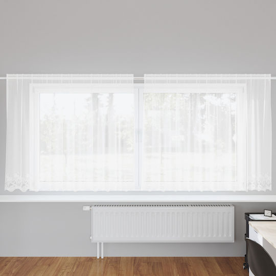 vidaXL White Pencil Pleat Curtain 160x300cm