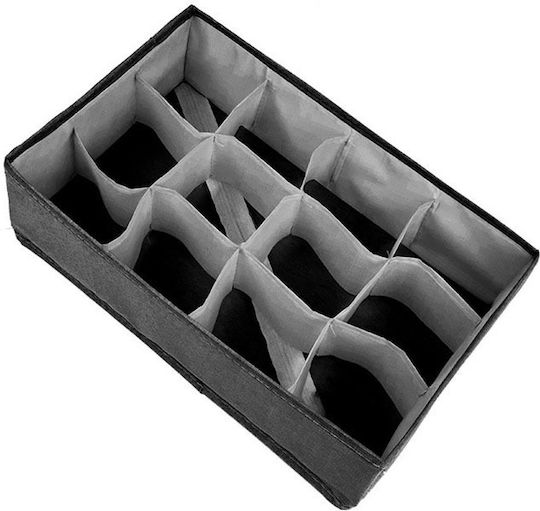 Sidirela Fabric Storage Box for Underwear in Gray Color 35x22x9cm 1pcs