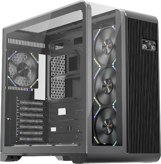 1STPLAYER RT7 Gaming Midi Tower Κουτί Υπολογιστή με Πλαϊνό Παράθυρο Μαύρο