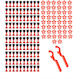 Set 152 Piese Diverse Pentru Podea Sistem De Montare Nivelare Plăci Ceramice Podea Perete Plăci Reutilizabile Începători Avansați Spațiere Îmbinare De La 1 Mm La 3 Mm 100 Bare T-Formă 50 Cruci 2 Chei De Strângere Negre Portocalii