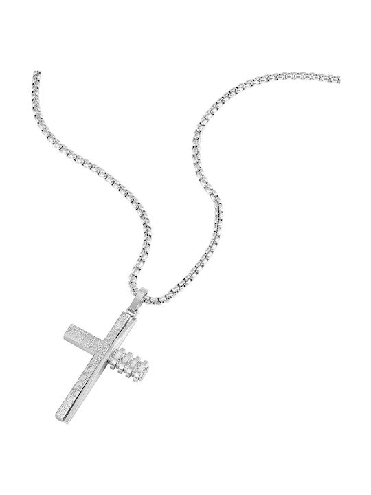 Polizeikreuz Crosstone Silber Edelstahl Peagn0078801