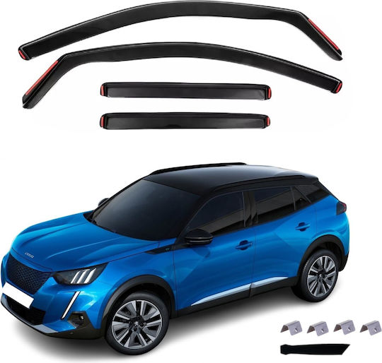 Set of Windbreakers Front and Rear Car for Peugeot 2008 4pcs